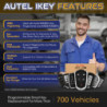 Autel-programador de generador de llaves inteligente para coche, MaxiIM IKEY serie estándar, Universal, independiente, para Maxi