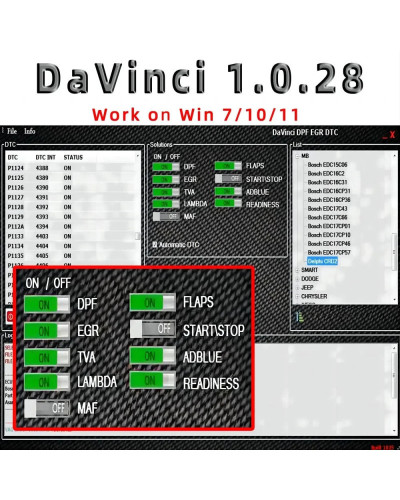 Davinci 1.0.28 Software， repair diagnostics， activate infinite ​ usage