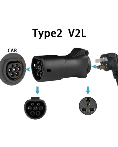 Adaptador Type2 ICE62196 V2L para vehículo descargador de carga apto p