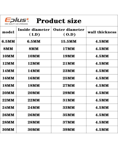 EPLUS-mangueras rectas de silicona y poliéster para motor de coche, tu