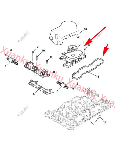 Separador de aceite y gas para SAIC MG RX8 RX5 950 MGHS GS Datong G10 