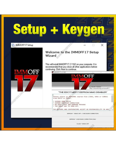 IMMOFF17 Software de coche EDC17 MED 17 Immo Off Ecu función de programa EEPROM IMMO parche de corrección de suma de comprobació