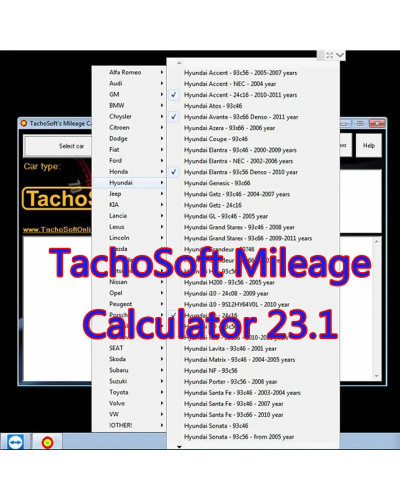 TachoSoft-software de calculadora de kilometraje, software de corrección de kilometraje 23,1, versión completa, compatible con m