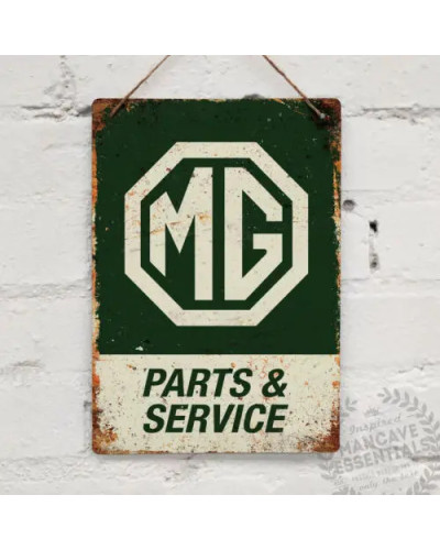 MG PARTS-réplica Vintage de letrero de Metal para pared, cobertizo de 