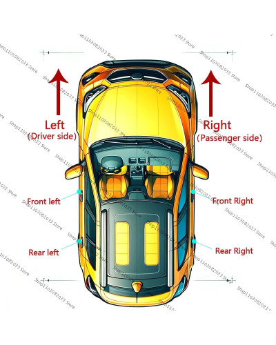 Luz de señal de giro para espejo retrovisor, lámpara lateral para puer