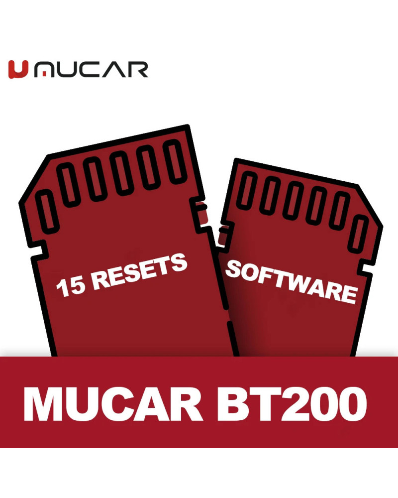 Actualización de Software MUCAR BT200, 1 año gratis, 15 funciones de reinicio, código T