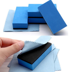 Car Ceramic Coating Sponge Applicator Automobile Glass Nano Wax Coat Applicator Pads Sponges Cloths Blue Waxing Polishing Tools