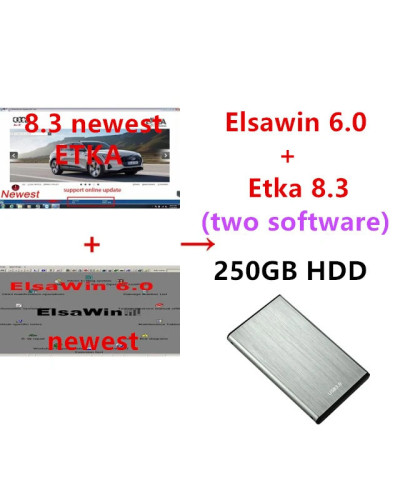 Elsawin-software de reparación para vehículos, catálogo de piezas electrónicas para a-udi para V-W A, novedad de 2023, 6,0