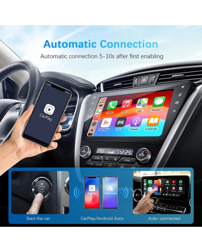 Adaptador inalámbrico Carplay Android Auto Dongle inteligente inalámbr