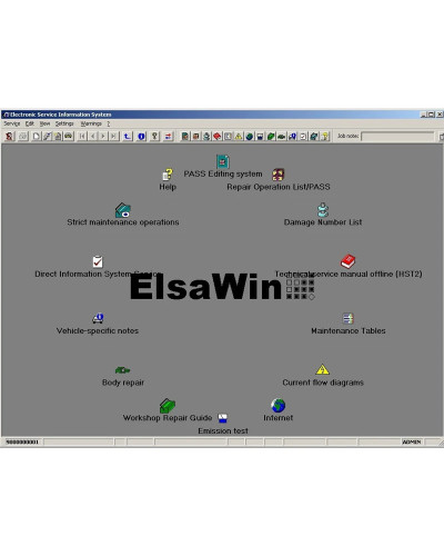 Elsawin-software de reparación para vehículos, catálogo de piezas electrónicas para a-udi para V-W A, novedad de 2023, 6,0