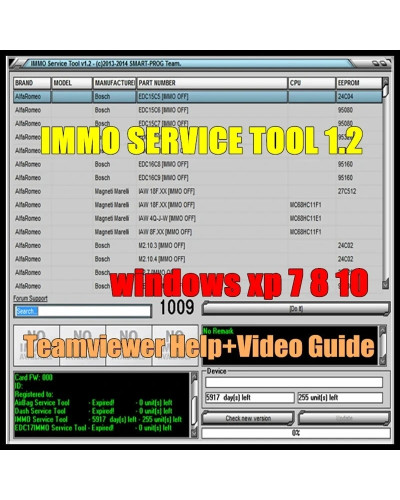 Software de reparación de automóviles, herramienta de servicio IMMO V1.2 immo off Virgin eeprom IMMO KEY PIN CODE calculadora BS