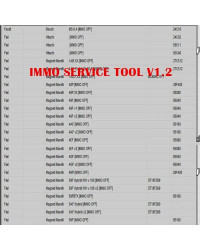 Software de reparación de automóviles, herramienta de servicio IMMO V1.2 immo off Virgin eeprom IMMO KEY PIN CODE calculadora BS