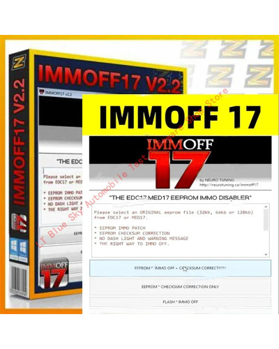 Software iMMOFF17 EDC17 Immo Off Ecu, Programa de neurosintonización Immoff17, keygen gratis, Ayuda de instalación y vídeo grati