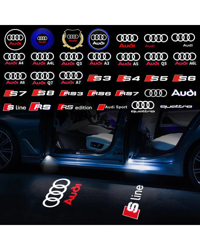 Proyector láser HD para puerta de coche, lámpara de cortesía para Audi