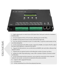 Controlador de píxeles LED Artnet a SPI, 8 puertos H807SBWiFI, 4 puertos, Compatible con software Madrix, LAN, sincronización de