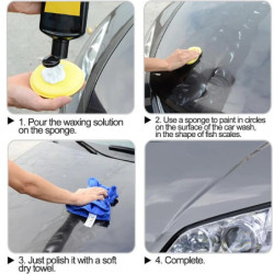 12pcs Car Sponge Detailing Applicator Pads 10cm Super Soft Cleaning Yellow Round Car Polishing Wax Foam Sponge for Clean Cars