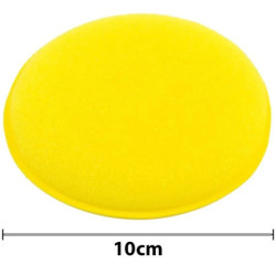 12pcs Car Sponge Detailing Applicator Pads 10cm Super Soft Cleaning Yellow Round Car Polishing Wax Foam Sponge for Clean Cars