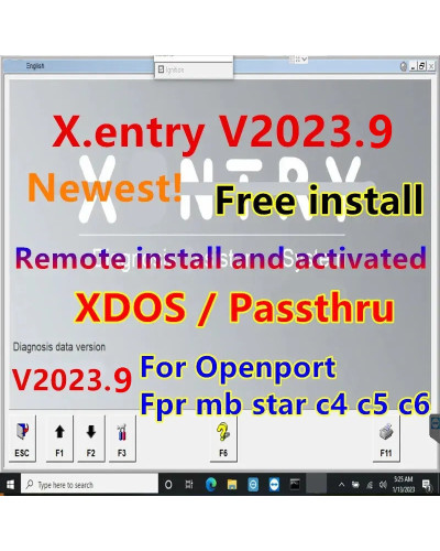 Xentry-software MB STAR sd C4/C5/C6 XDOS, Instalación en línea, 2023,09 xentry, versión passthru para openport 2023,09, novedad 