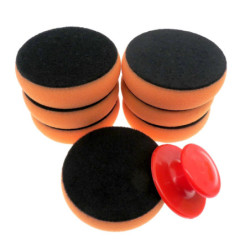 4 Inch Car Wax Applicator Pads Set with Red Handle Soft Sponge Applicators Foam Wax Pad for Polishing and Cleaning Cars