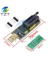 TZT CH341A/B 24 25 Series EEPROM Flash BIOS módulo programador USB + SOIC8 SOP8 Clip de prueba para EEPROM 93CXX/25CXX/24CXX KIT