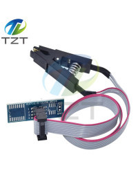 TZT CH341A/B 24 25 Series EEPROM Flash BIOS módulo programador USB + SOIC8 SOP8 Clip de prueba para EEPROM 93CXX/25CXX/24CXX KIT