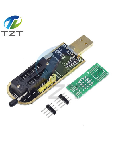 TZT CH341A/B 24 25 Series EEPROM Flash BIOS módulo programador USB + SOIC8 SOP8 Clip de prueba para EEPROM 93CXX/25CXX/24CXX KIT