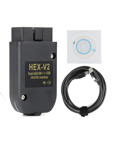 Cable de diagnóstico HEX/hex V2 OBD V23.11 para vcss ForVaGCOM, escáner para VW/AUDI/Skod Seat, software 23.3.1, 2024 V24.5 Late