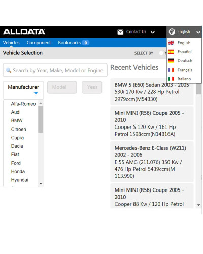 Alldata-Software para reparación de datos de coche, versión completa de inicio de sesión de cuenta en línea, Software para Auto 