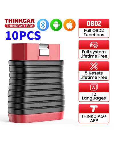 THINKCAR-Herramienta de escaneo de motor libre BD6 OBD2, lector de código automático de sistema completo, purga de ABS, freno, E