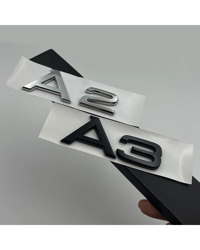 3d ABS cromo negro Logo A3 A1 A2 A4 A6 A7 A8 A5 emblema letras insigni