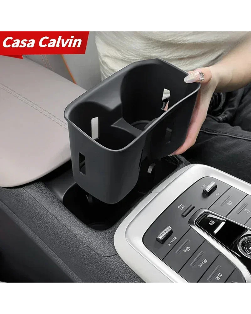 Caja de almacenamiento con soporte para taza de agua para coche BYD SO