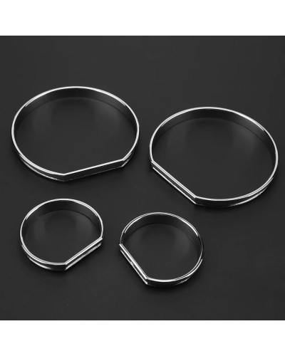 Anillos de Dial de tablero de calibre cromado, velocímetro embellecedo