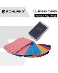 FONLAND-tarjetas de nombre de negocios, Material de prueba de hoja de Metal de aleación de aluminio Multicolor para máquina de m