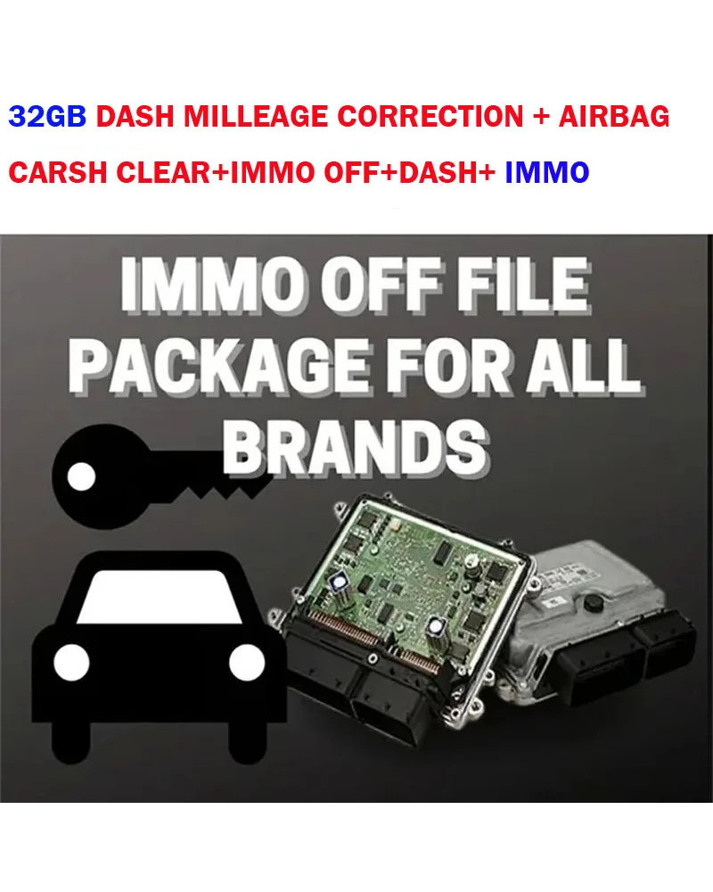 Software automotriz para corrección de salpicadero 2024, AIRBAG CRASH CLEAR, IMMO OFF, DASH + IMMO SOFTWARES 32GB