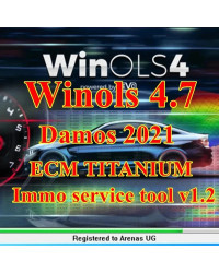 Herramienta de programación ECU Winols 4,7, Software + archivos Damos de 80GB + ECM TITANIUM 26100 + servicio Immo V1.2 + instal