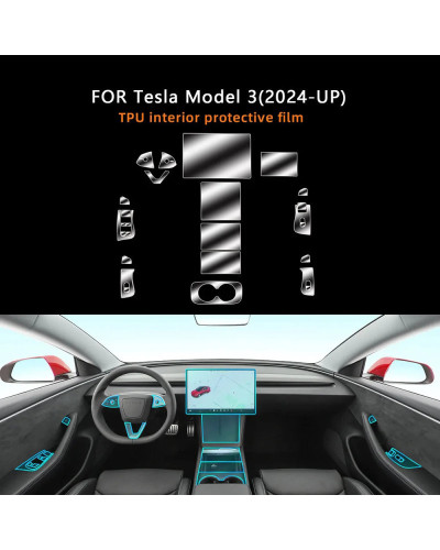 Para Tesla Model 3 Highland 2024 2025 TPU Panel de caja de cambios nav