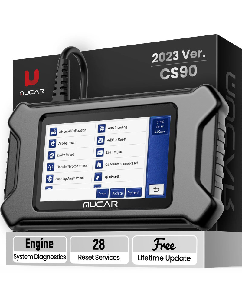 MUCAR-Herramientas de escáner profesional CS90 OBD2, 28 servicios de mantenimiento, sistema ECM, actualización gratuita de por v