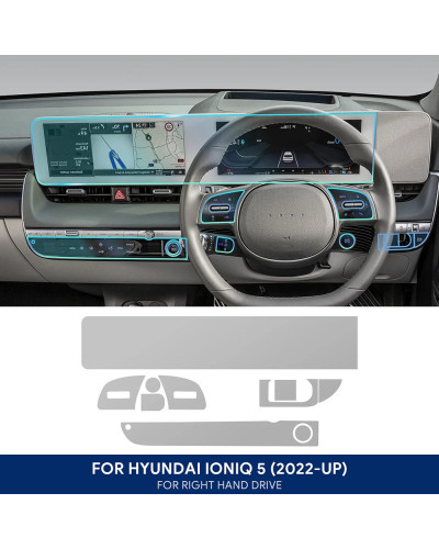 Para Hyundai IONIQ 5 2022-2024 precorte Interior del coche PPF películ