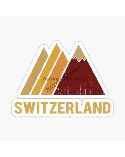 Bandera creativa CH suiza, pegatina de insignia de montaña de nieve pa