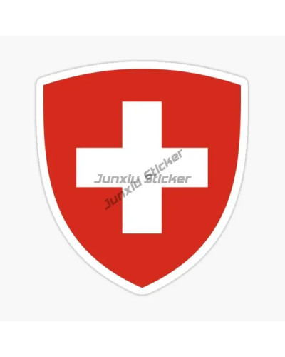 Bandera creativa CH suiza, pegatina de insignia de montaña de nieve pa