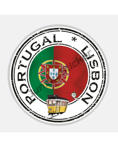 Pegatinas creativas de Portugal, mapa de la bandera de Portugal, calco