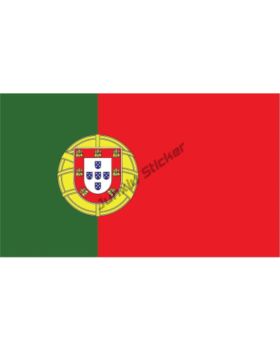 Pegatinas creativas de Portugal, mapa de la bandera de Portugal, calco