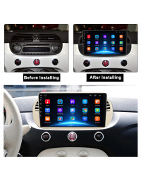 RADIO con GPS para coche, reproductor Multimedia estéreo con Android 10, DVD, vídeo, Carplay, IPS, para FIAT 500 Abarth 2007-201