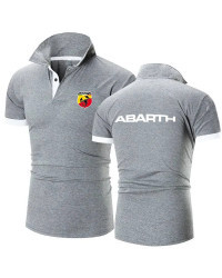 Polo de estilo militar para hombre, camiseta de manga corta con solapa y Logo de escorpión Abarth, Jersey Popular de tenis de go