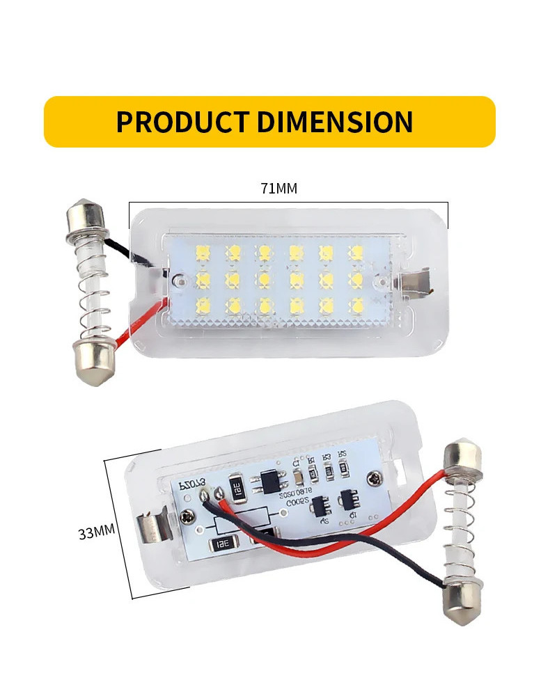 Luz LED para matrícula de coche, accesorio para Fiat Abarth 500, 595, 695, 500C, 595C, 695C, 312C, 2007-2020, sin errores, blanc