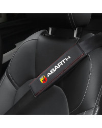 Funda protectora para cinturón de seguridad Interior de coche, accesorio de cuero de vaca para Fiat Abarth 595 Abarth 500 Abarth