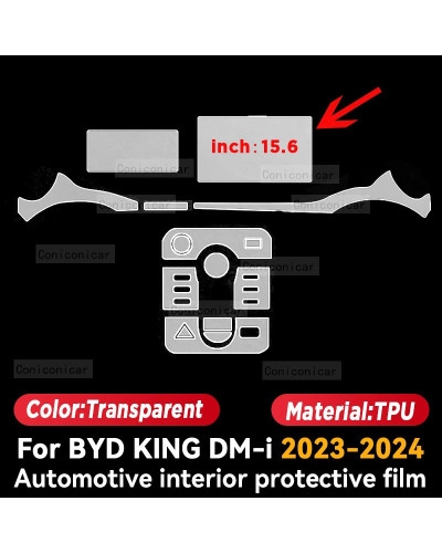 Película protectora Interior automotriz para BYD KING dm-i 2023 2024, 