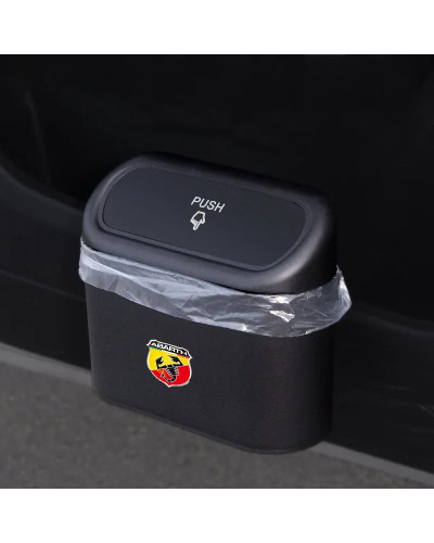 Cubo de basura colgante para coche, papelera de presión cuadrada ABS, Interior automático para ABARTH 695, 595, 500, competición