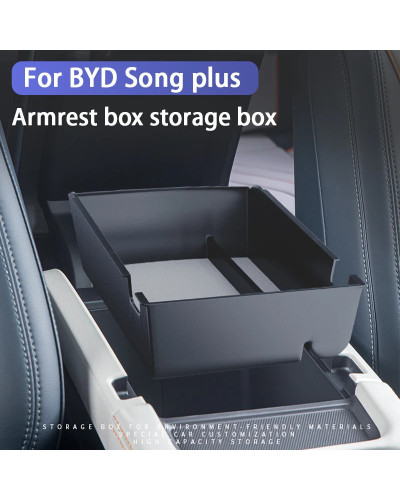 Para BYD Song Plus DMI EV 2023 2024 2025 caja de almacenamiento con re