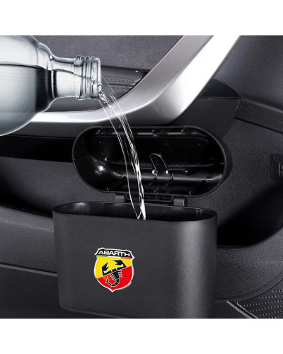 Cubo de basura colgante para coche, papelera de presión cuadrada ABS, Interior automático para ABARTH 695, 595, 500, competición